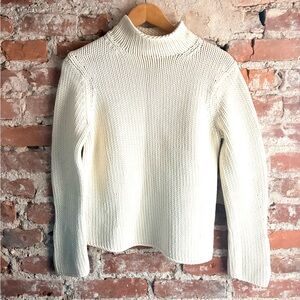 Gap Ivory y2K Chunky Knit Mockneck Sweater